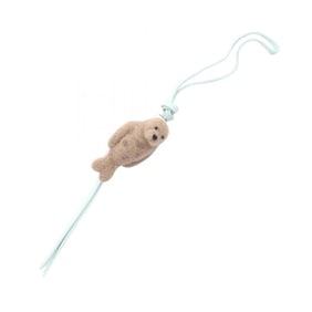 LOEWE charm accessory, leather and felt, women's, blue brown