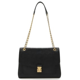 LOUIS VUITTON Monogram Empreinte Saint-Germain MM Chain Shoulder Bag in Noir and Black, M48933