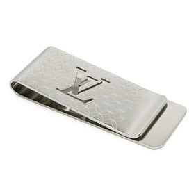 LOUIS VUITTON Louis Vuitton Pens Biet Champs-Elysees Money Clip/Bill Holder, Metal, Silver, M65041
