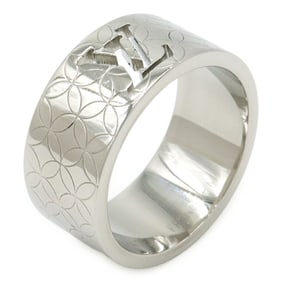 LOUIS VUITTON Berg Champs-Elysees Ring, Stainless Steel, Medium, Men's, Size M65456 (Japan 20)