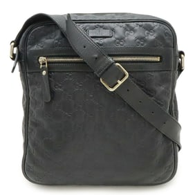 GUCCI Guccissima Shoulder Bag in Black Leather 201448