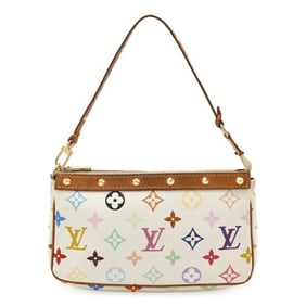 LOUIS VUITTON Monogram Multicolore Pochette Accessoires Pouch Handbag in Blanc White M92649