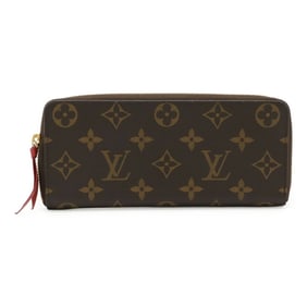 LOUIS VUITTON Monogram Portefeuille Clemence Round Long Wallet in Fuchsia M60742
