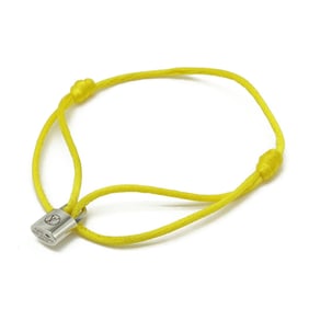 LOUIS VUITTON Silver Lockit Bracelet with Cadena Motif in Yellow Ag925 (Q95662)