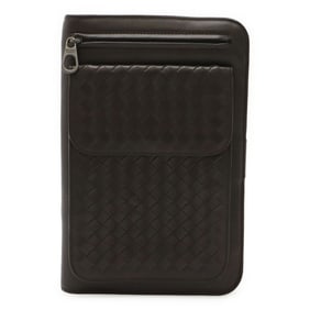 BOTTEGA VENETA Intrecciato Leather Travel Case, Second Bag, Clutch Dark Brown Leather, 129528