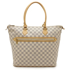 LOUIS VUITTON Damier Azur Saleya GM Tote Bag, Large Shoulder Bag N51184