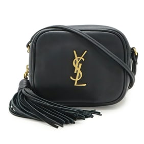 SAINT LAURENT PARIS Yves Saint Laurent Blogger Monogram Tassel Pochette Shoulder Bag in Black
