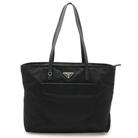 PRADA VELA Tote Bag, Shoulder Tote, Nylon and Leather, Black, Purchased at a Japanese Boutique,