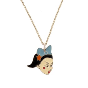 Christian Dior Dior Baby Queen Vintage Silver 925 Necklace 0056
