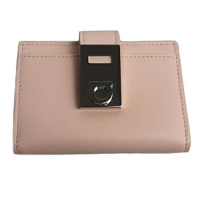 Salvatore Ferragamo Gancini Hug Card Case, Light Pink, 220552, Women's