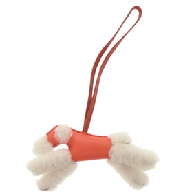 Like new Hermès Buddy Mouton Anneu Milo Rose Texas Cornarin Ecru U Stamp Bag Charm (2022) 0811