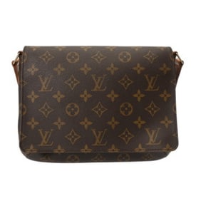 LOUIS VUITTON Monogram Musette Tango Short Brown M51257 Women's Canvas Shoulder Bag