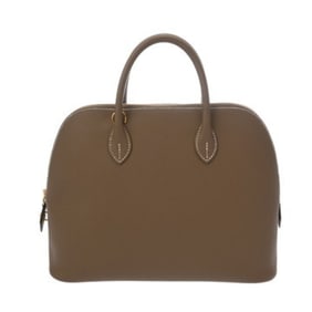 HERMES Bolide 1923 30 2-Way Etoupe Handbag, B Stamp (circa 2023), Women's Epsom Leather, Like New
