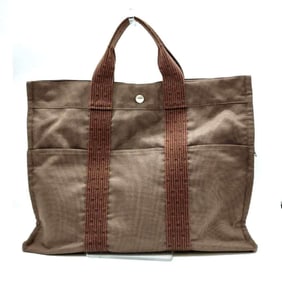 Hermes Air Line Tote MM Brown Canvas Handbag Bag for Women HERMES