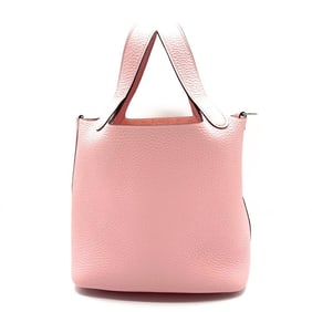 Hermes Hermès Picotin Lock PM Taurillon Clemence Leather Handbag, B Stamp, Rose Sakura