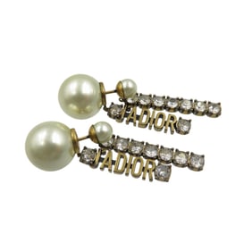 Like new Christian Dior J'ADIOR pearl, rhinestone, gold and white earrings 1404