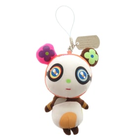 Like new Louis Vuitton Petit Panda Takashi Murakami phone strap charm, polyester, multicolored,