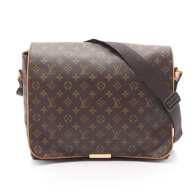 Louis Vuitton Abess Monogram Shoulder Bag, Coated Canvas and Leather, Brown, M45257, for Men Women
