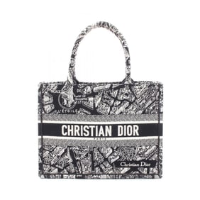 Christian Dior Dior BOOK TOTE Medium Tote Bag Canvas Women's Black and White
