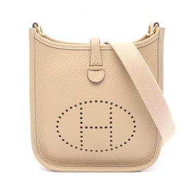 Hermes Hermès Evelyn TPM Amazon Shoulder Bag in Taurillon Clemence Leather, Beige, for Women