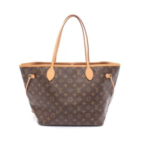 Louis Vuitton Neverfull MM Tote Bag, Coated Canvas and Leather, Monogram, Women's, Brown, M40156