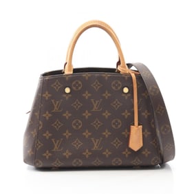 Louis Vuitton Montaigne BB Monogram Handbag, Coated Canvas and Leather, Women's, Brown, M41055