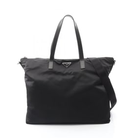 Prada PRADA Tote Bag in Nylon and Saffiano Leather, Black, Women's, 2VG024
