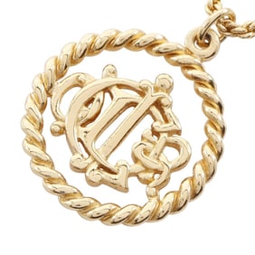 Christian Dior Dior CD logo necklace, gold-plated, for women.