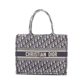 Christian Dior Dior BOOK TOTE Medium Tote Bag, Canvas, Women's, Navy/Ivory, M1296ZRIW_M828