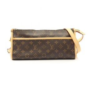 Louis Vuitton Popincourt Long Shoulder Bag, Coated Canvas and Leather, Monogram, Women's, Brown,
