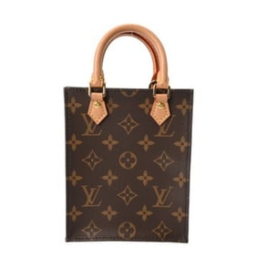 LOUIS VUITTON Monogram Petite Sac Plat (old model) 2-way brown M69442 Women's Canvas Handbag