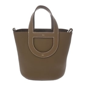 HERMES In the Loop 18 Etoupe W Stamp (circa 2024) Women's Taurillon Clemence Leather Swift Handbag