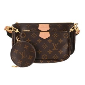 LOUIS VUITTON Monogram Multi Pochette Accessoires Khaki M44813 Women's Canvas Shoulder Bag