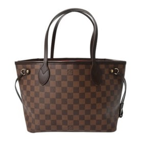 LOUIS VUITTON Damier Neverfull PM Old Model Brown N51109 Women's Canvas Handbag