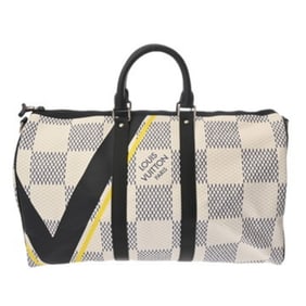 LOUIS VUITTON Damier Chance Keepall Bandouliere 40 2017 America's Cup White M57845 Men's Leather