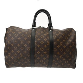 LOUIS VUITTON Monogram Macassar Keepall Bandouliere 45 in Brown/Noir (M56711) Unisex Boston Bag