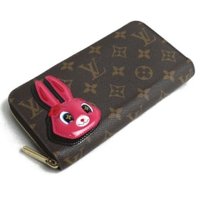 LOUIS VUITTON Animogram Zippy Wallet, Round, Monogram, Brown, Multicolor, M83689, IC Chip, Women's