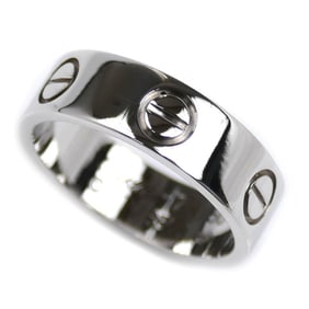 CARTIER 18KWG White Gold Love Classic Ring, B4084750, Size 10, 50cm, 5.6g, Women's