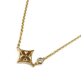 LOUIS VUITTON 18KYG Yellow Gold Monogram Idylle Necklace Q93280 4.1g 38/40cm Women's