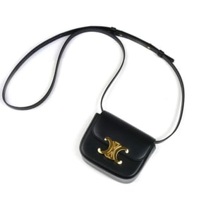 CELINE Triomphe Mini Claude Shoulder Bag, Black, 10I513DPV.38NO, Women's