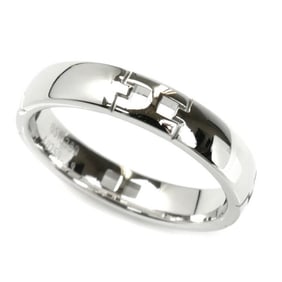 HERMES 18K White Gold Hercules Ring H119854B Size 9 (49mm) 3.8g Women's