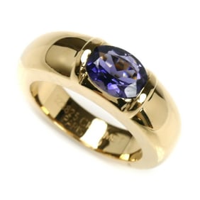 Chaumet 18K Yellow Gold Joia Ring with Iolite, Size 11, 10.2g, Women's