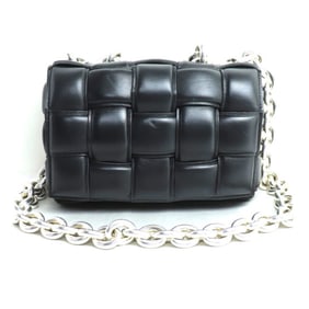 BOTTEGA VENETA Padded Cassette Chain Shoulder Bag, Black, Women's, 631421 VBWZ0