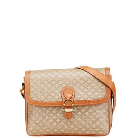 Celine Macadam Shoulder Bag in Beige and Brown Leather for Women