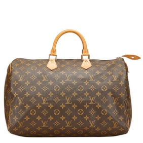 Louis Vuitton Monogram Speedy 40 Handbag/Boston Bag/Travel Bag M41522 Brown Leather Women's LOUIS