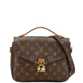 Louis Vuitton Monogram Metis MM Pochette Handbag/Shoulder Bag, 2-Way, M44875, Brown PVC Leather,