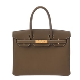 HERMES Birkin 30 3EN1 Etoupe B Stamp (circa 2023) Women's Togo Swift Leather Toile H Handbag