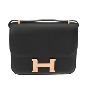 HERMES Constance 3 Mini 18 Black (B Stamp, circa 2023) Women's Epsom Leather Shoulder Bag, Rank AB