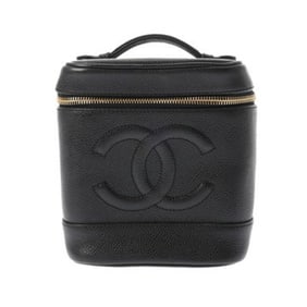 CHANEL Vertical Vanity Bag in Black, A01998, Women's Caviar Skin