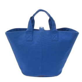 HERMES Panier de Plage PM Blue Women's Canvas Handbag